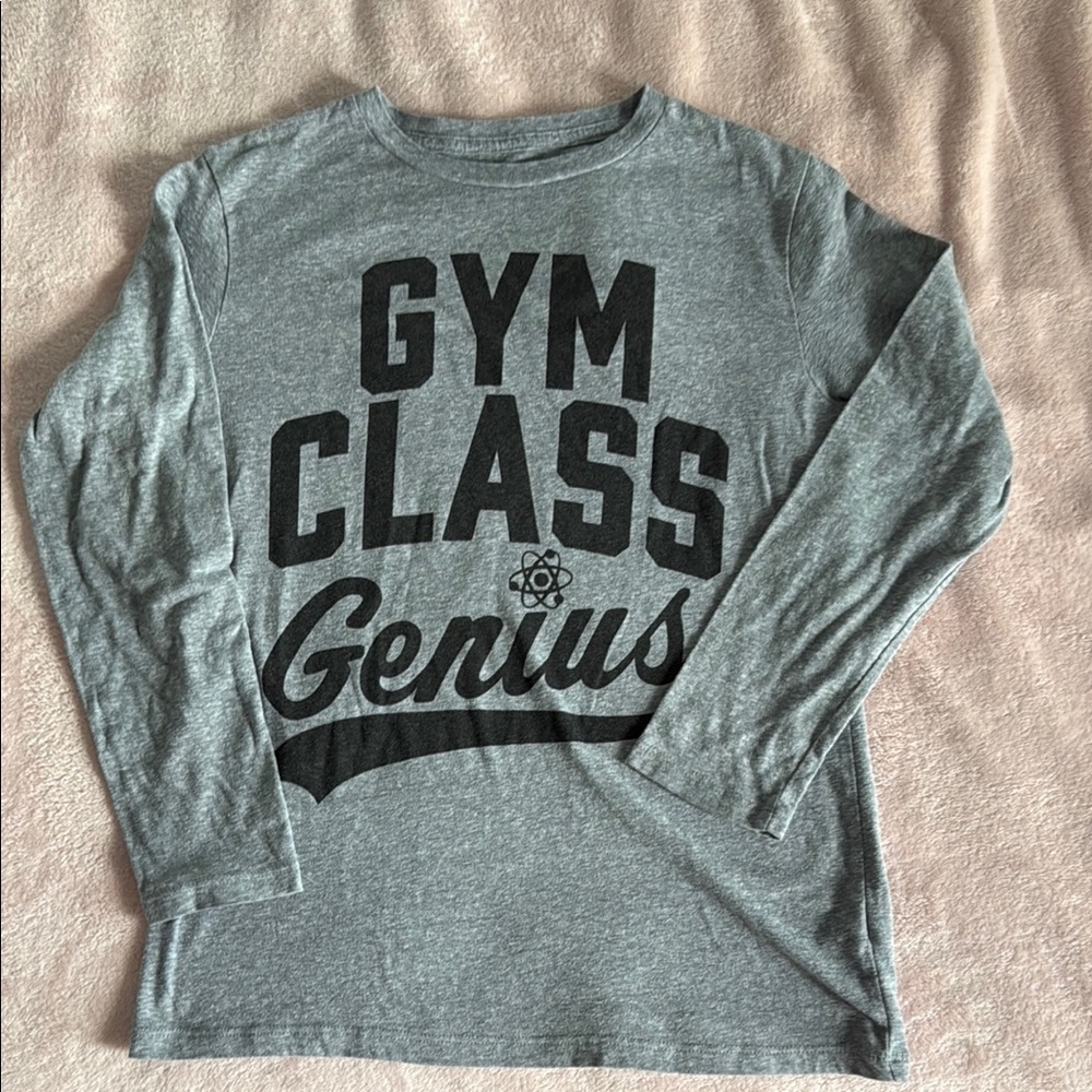Children's Place Gray Gym Class Genius Long Sleeve Tee